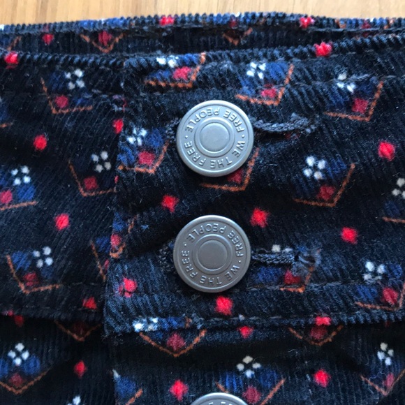 Free People Mini Corduroy Button Up Skirt NWT - Picture 4 of 6